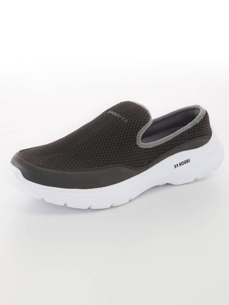 Vamos | Fur Herren Slipper in Mesh-Optik - Schwarz