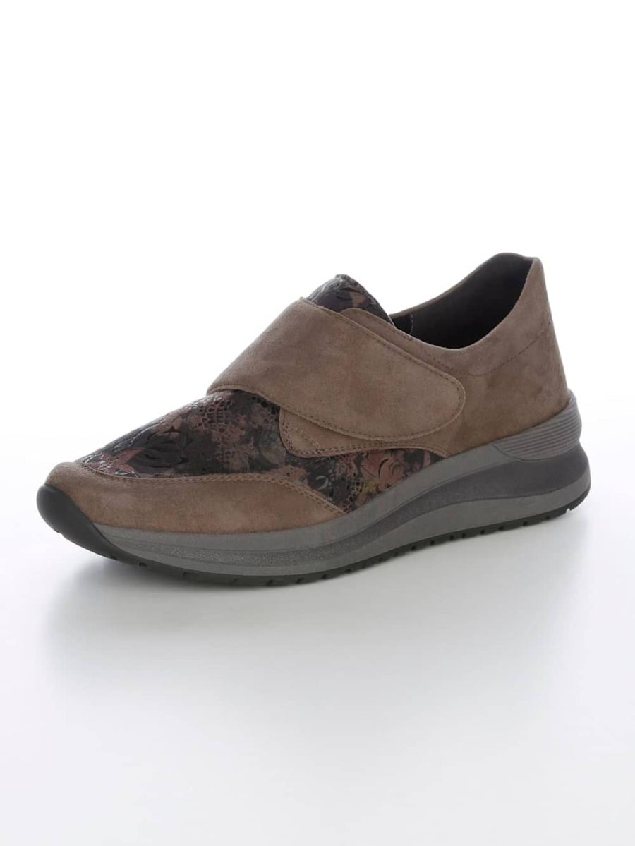 Vamos | Fur Damen Klettslipper mit Shock-Absorber - Taupe