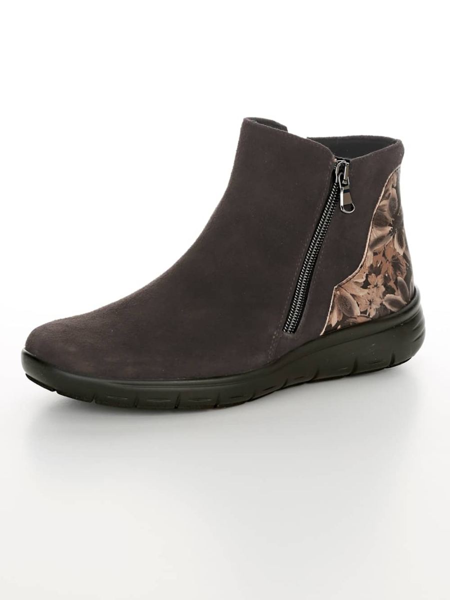 Vamos | Fur Damen Stiefelette mit Luftpolsterlaufsohle - Braun