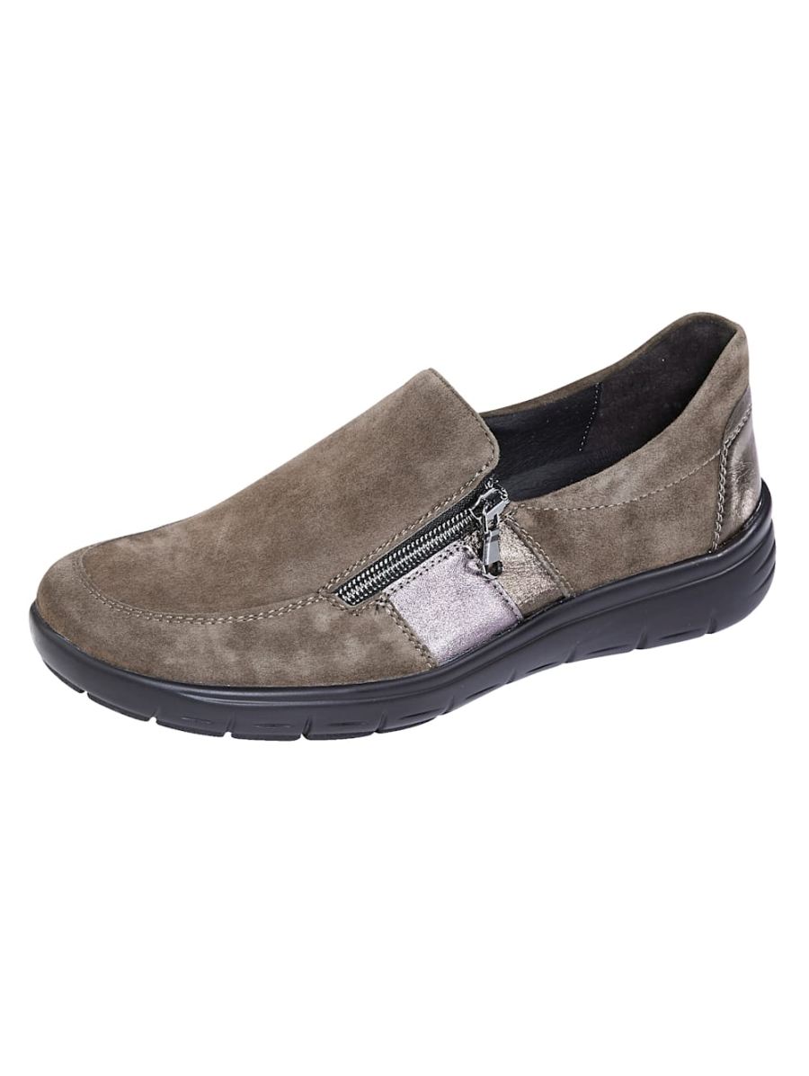 Vamos | Fur Damen Slipper mit Shock-Absorber - Braun