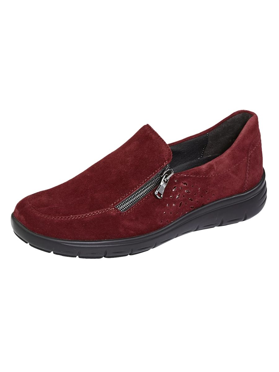 Vamos | Fur Damen Slipper mit Shock-Absorber - Bordeaux