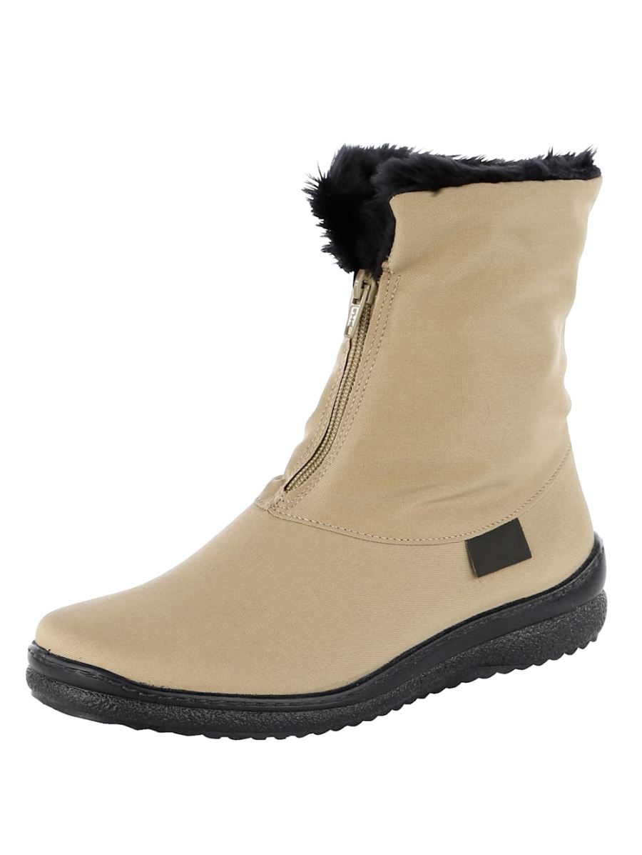 Vamos | Fur Damen Stiefelette mit Tex-Funktion - Beige