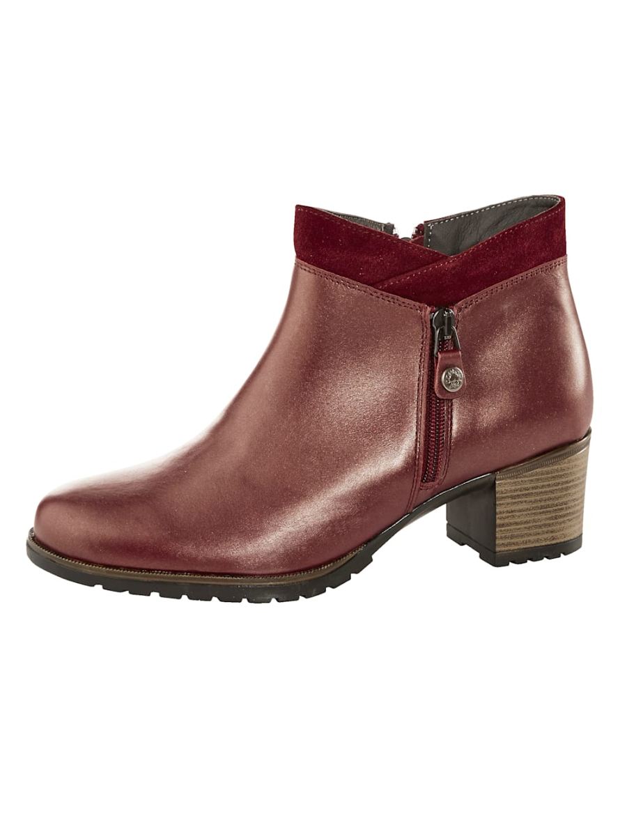 Vamos | Fur Damen Stiefelette - Rot