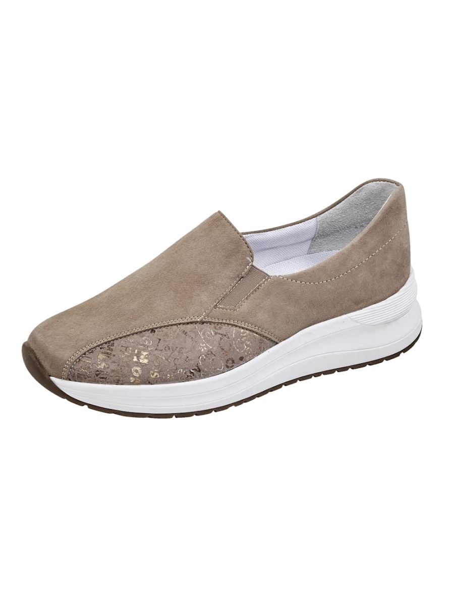 Vamos | Fur Damen Slipper mit Shock-Absorber - Taupe