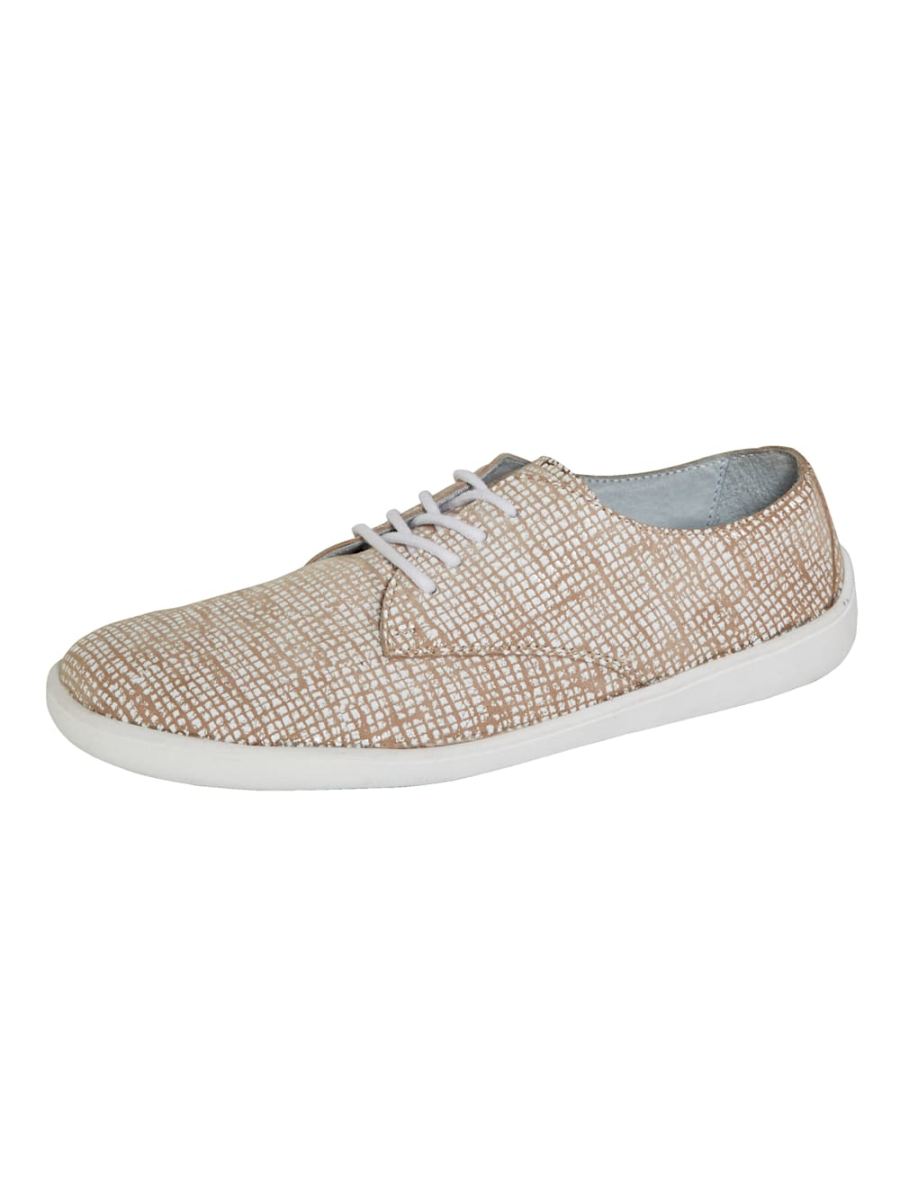 Vamos | Fur Damen Schnurschuh mit sommerlicher Lochung - Beige