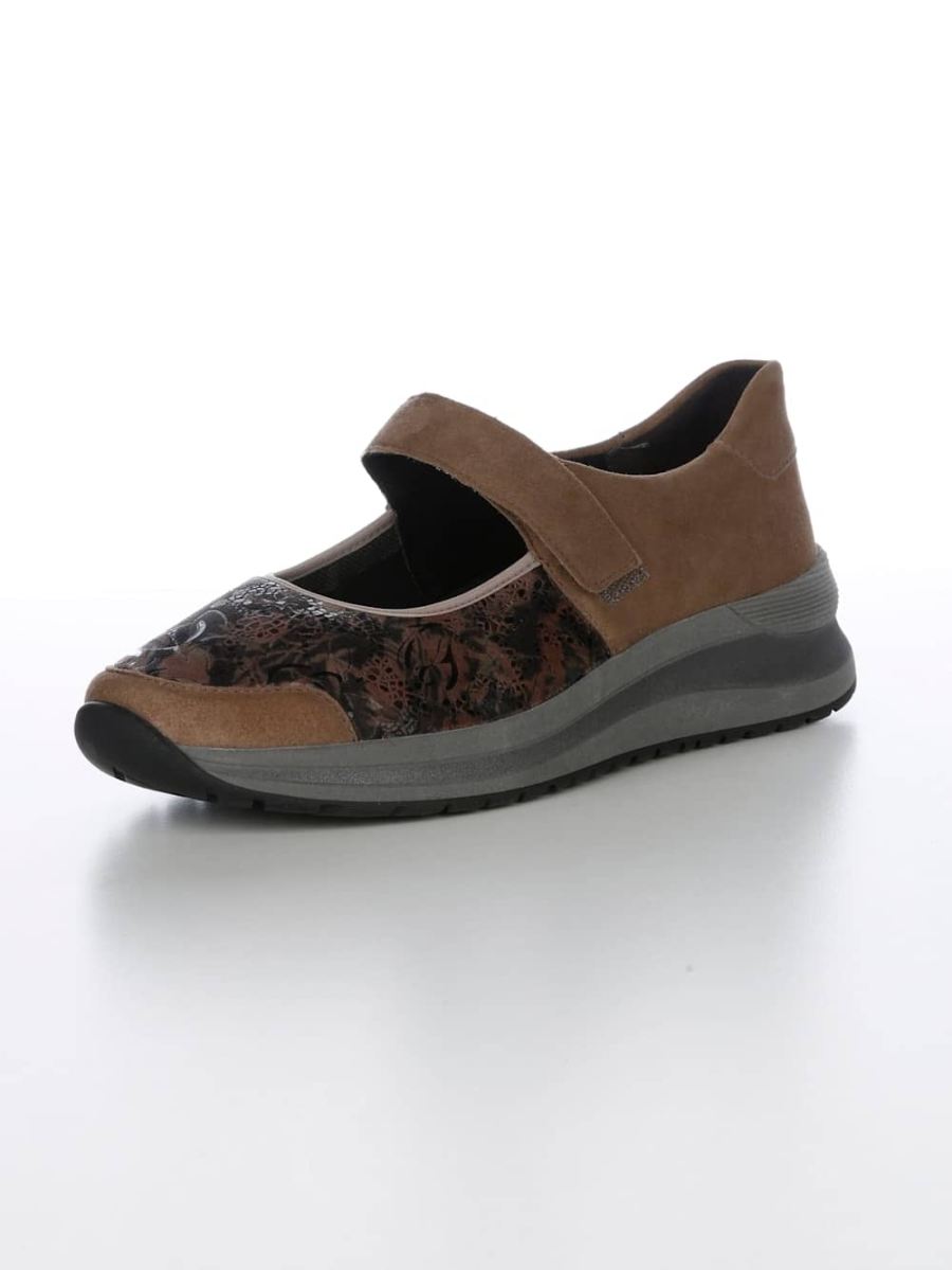 Vamos | Fur Damen Klettslipper mit Shock-Absorber - Taupe