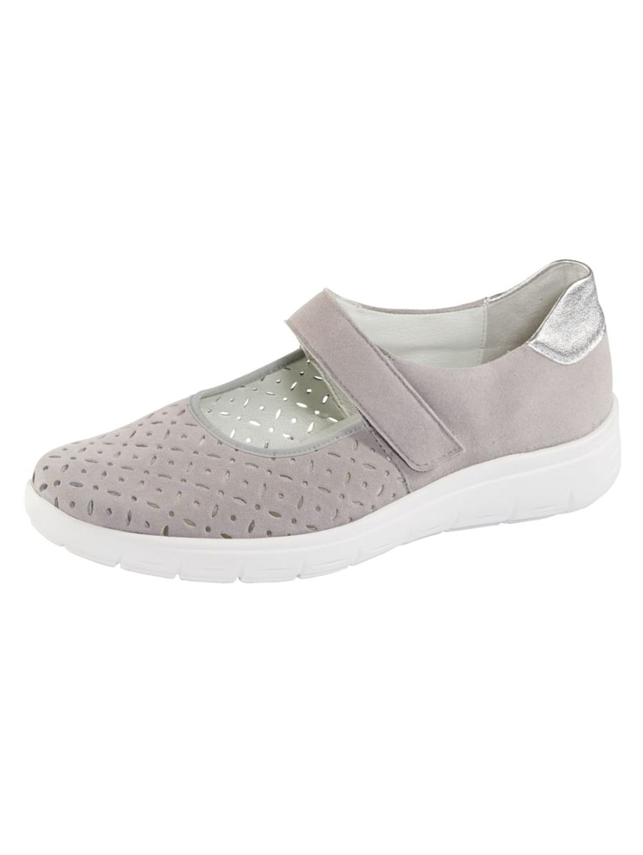 Vamos | Fur Damen Klettslipper mit Shock-Absorber - Grau