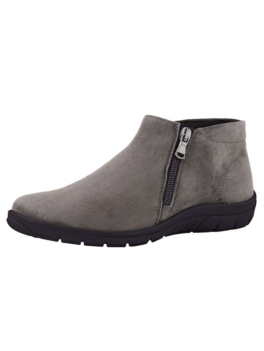 Vamos | Fur Damen Stiefelette in klassischer Optik - Taupe