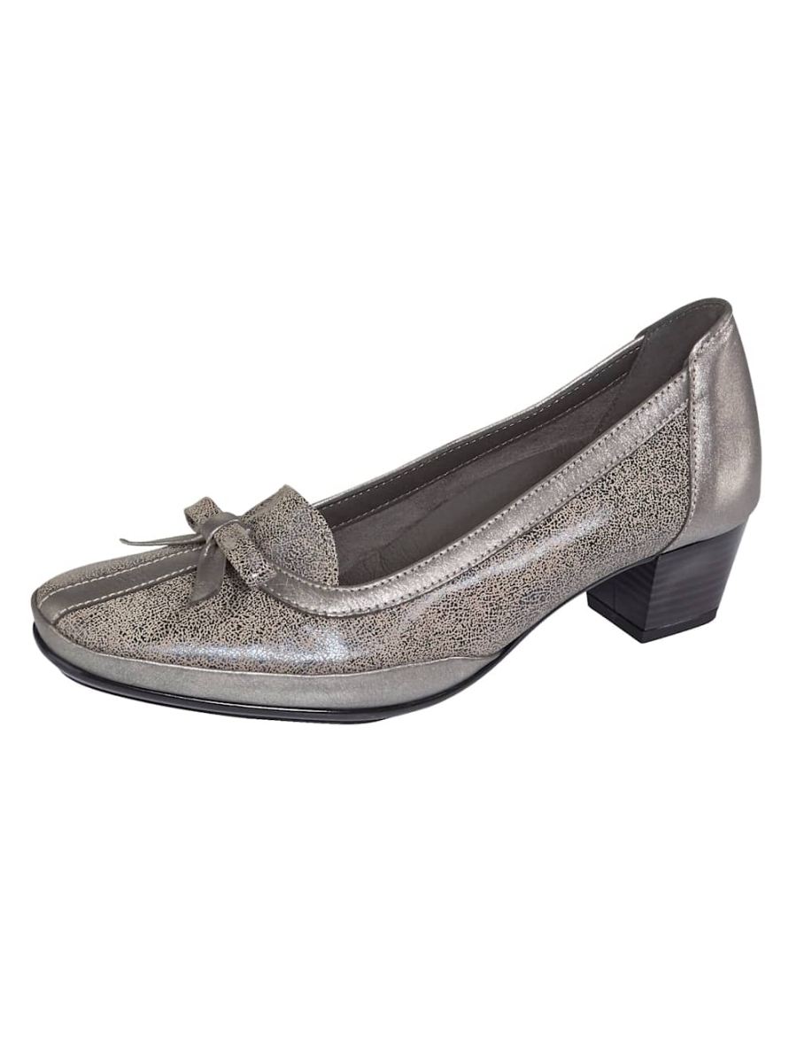 Vamos | Fur Damen Pumps aus superflexiblem Leder - Grau