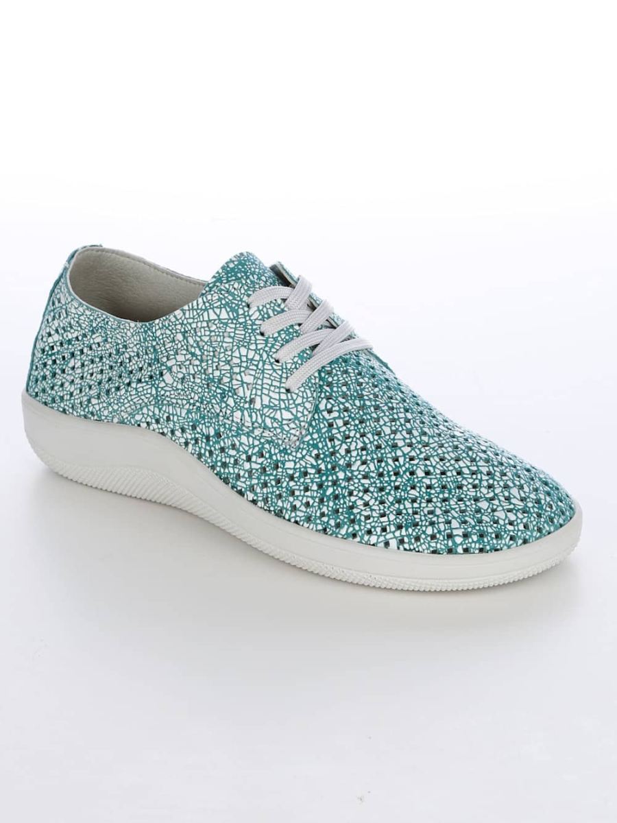 Vamos | Fur Damen Schnurschuh mit Perforation - Weiss