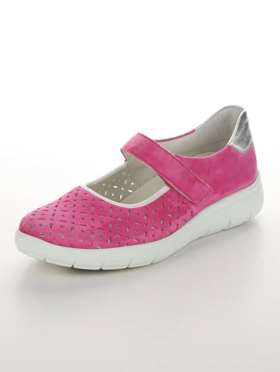 Vamos | Fur Damen Klettslipper mit Shock-Absorber - Pink