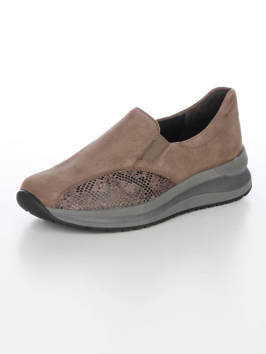 Vamos | Fur Damen Slipper mit Shock-Absorber - Braun