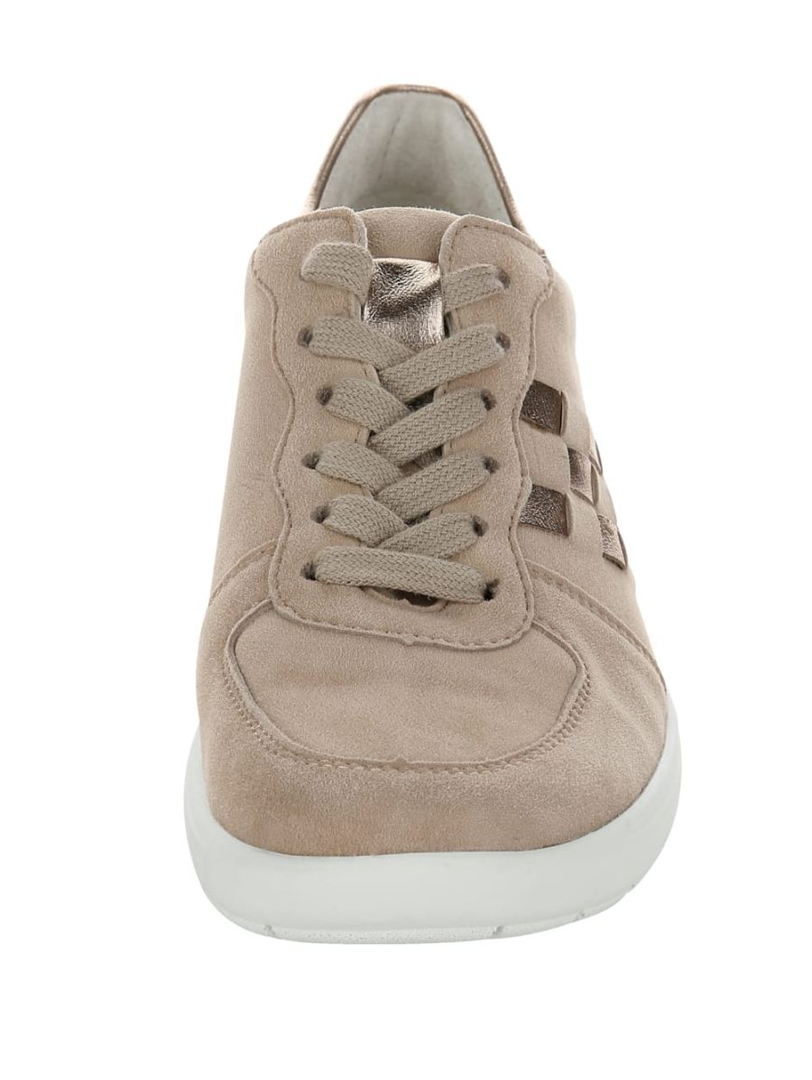 Vamos | Fur Damen Schnurschuh mit Luftpolsterlaufsohle - Beige