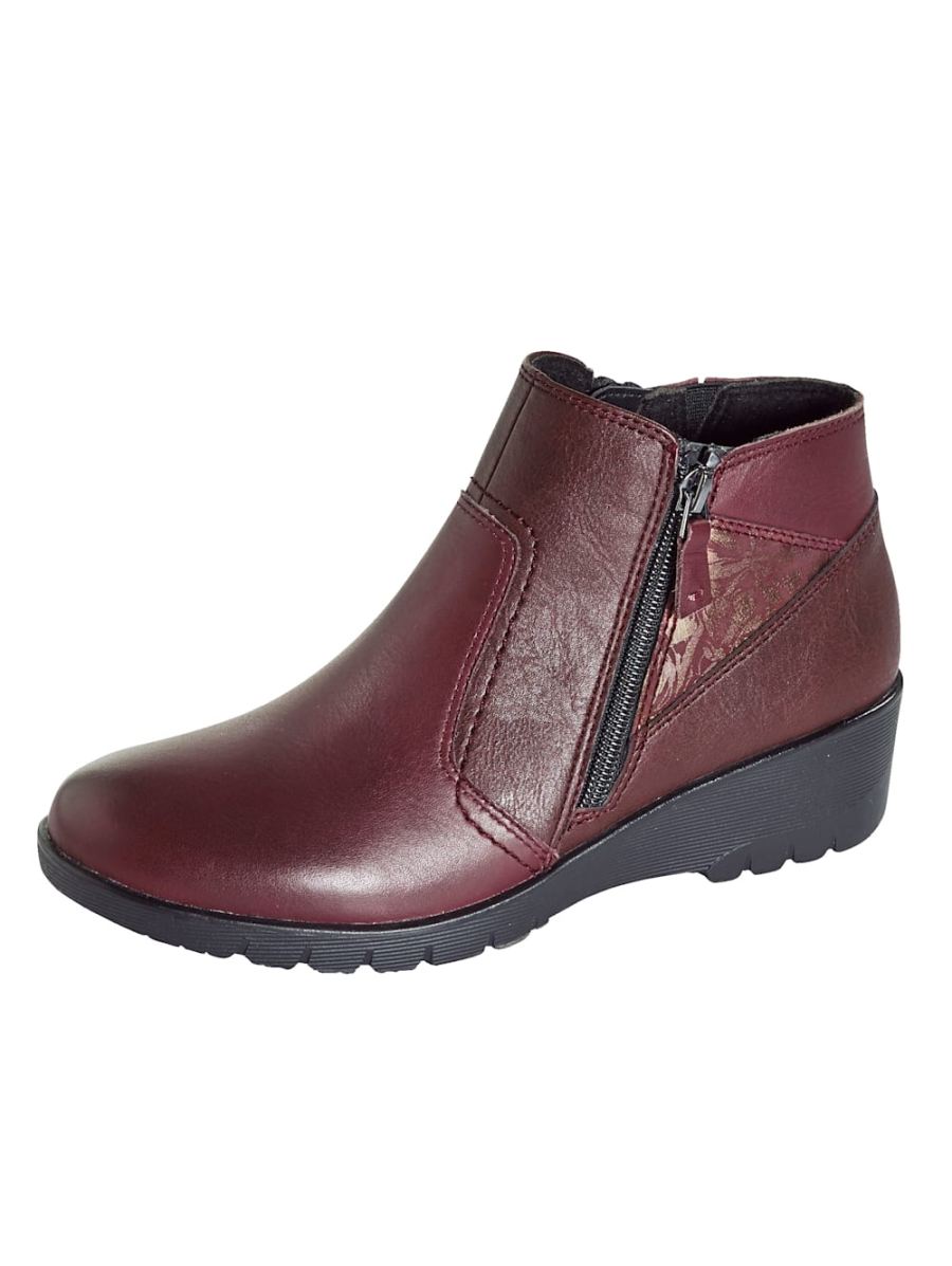 Vamos | Fur Damen Stiefeletten - Bordeaux