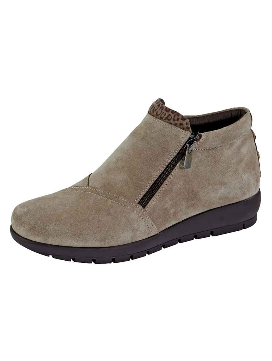 Vamos | Fur Damen Stiefelette - Beige