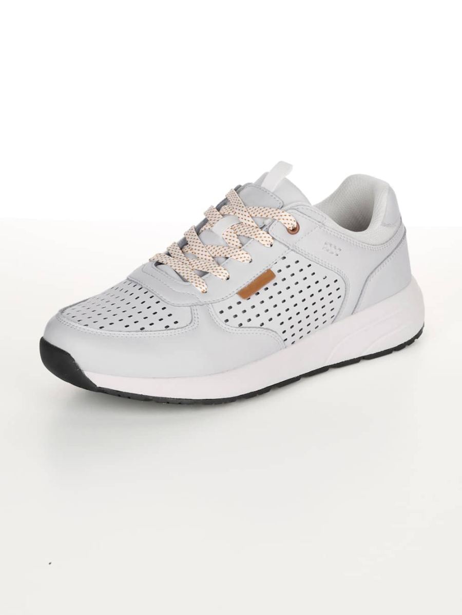 Vamos | Fur Herren Sneaker mit sommerlicher Perforation - Weiss