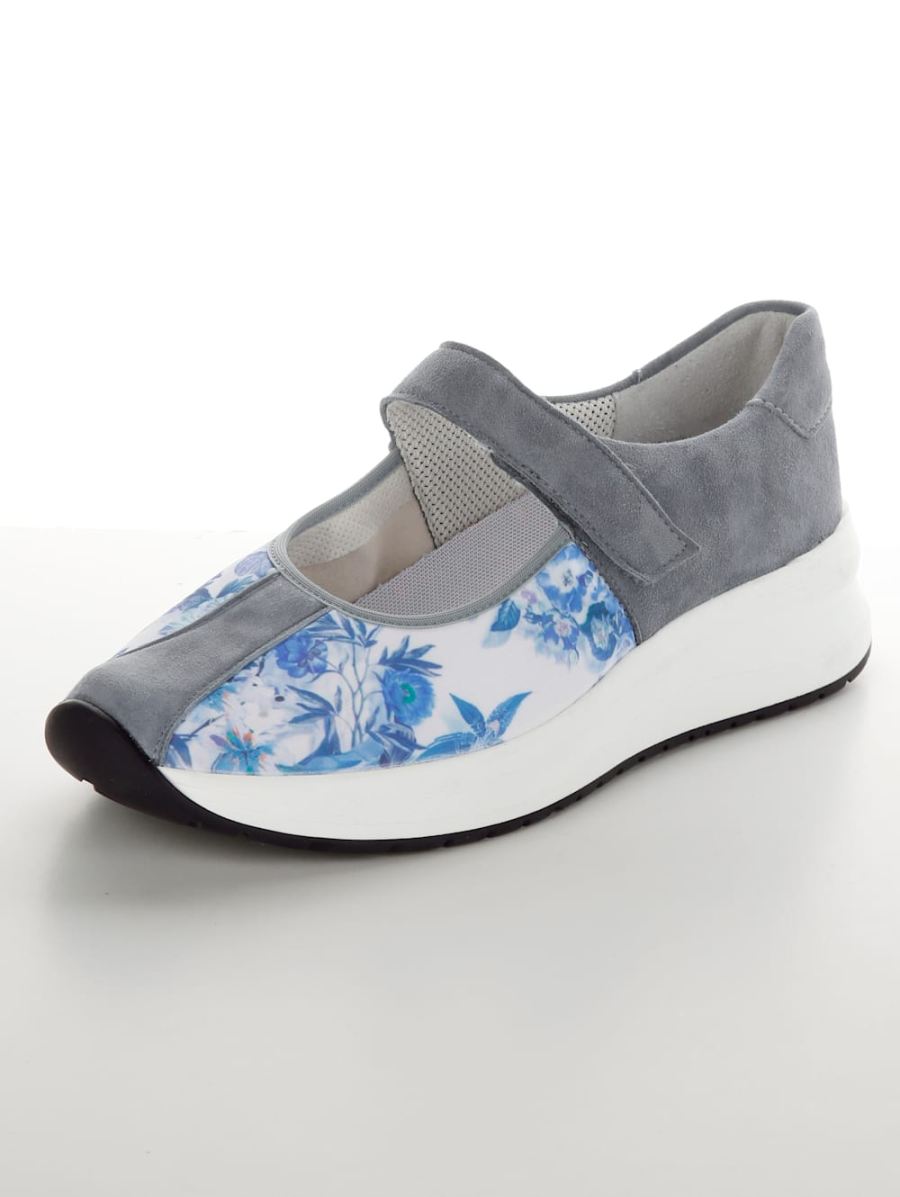 Vamos | Fur Damen Klettslipper mit Shock-Absorber - Blau