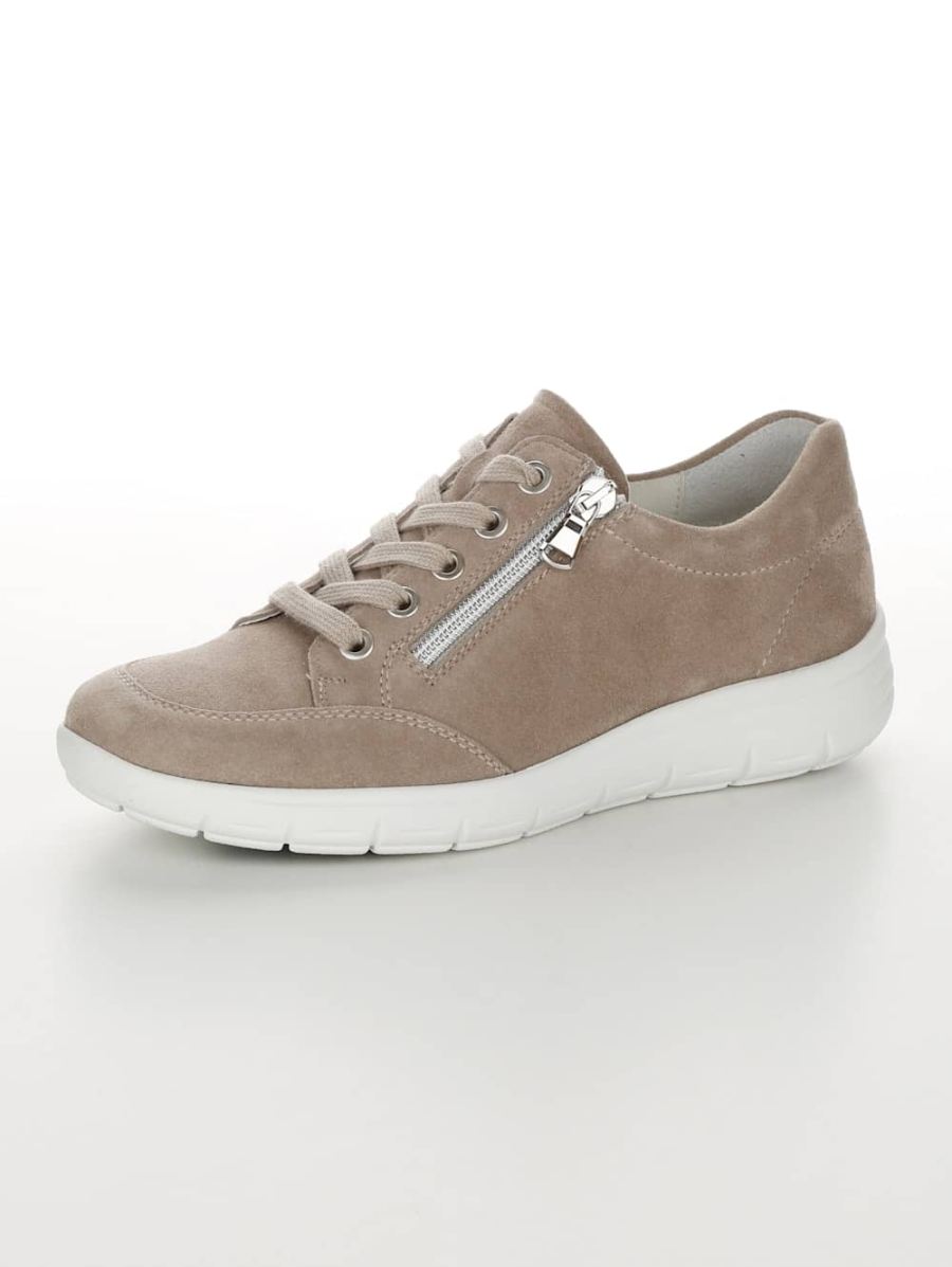 Vamos | Fur Damen Schnurschuh mit Luftpolsterlaufsohle - Taupe