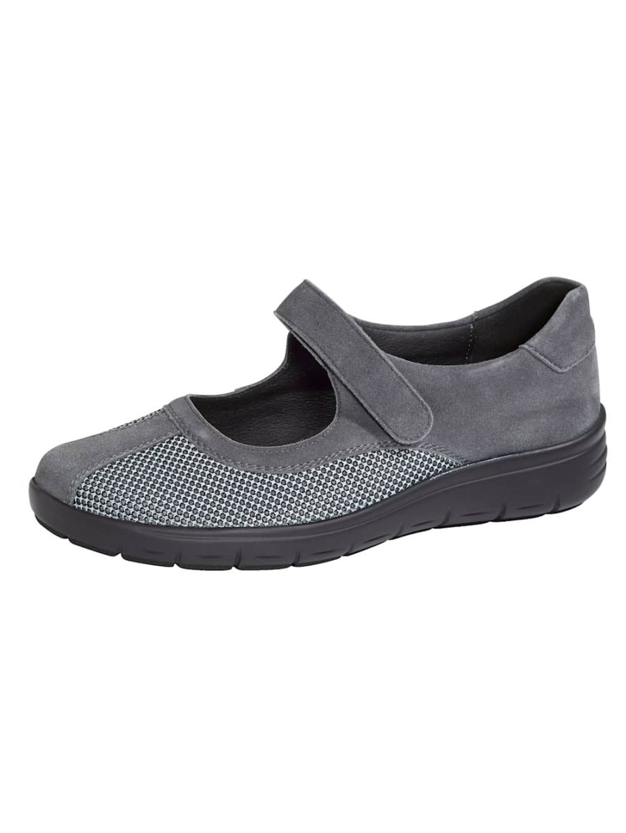 Vamos | Fur Damen Klettslipper mit Shock-Absorber - Grau