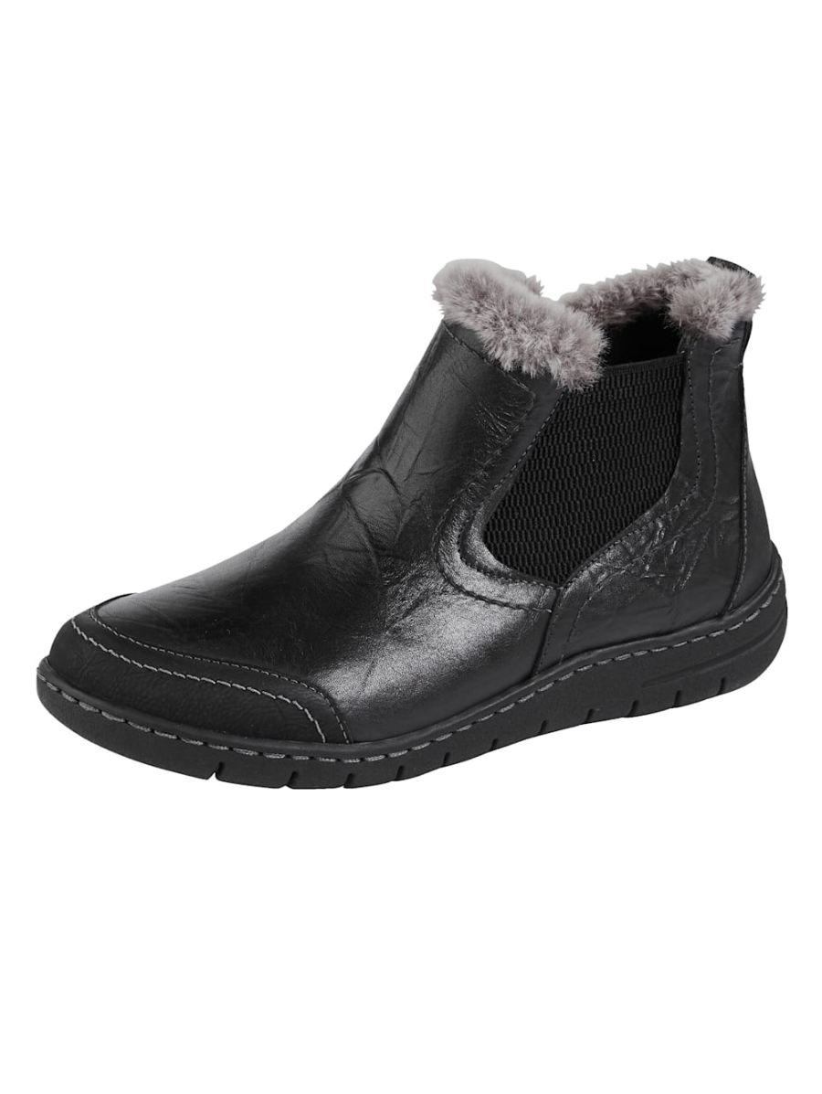 Vamos | Fur Damen Stiefelette - Schwarz