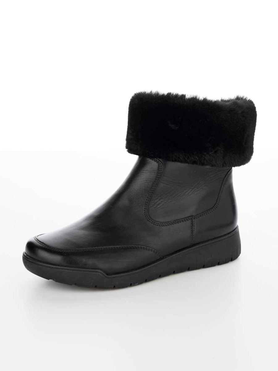 Vamos | Fur Damen Stiefelette - Schwarz