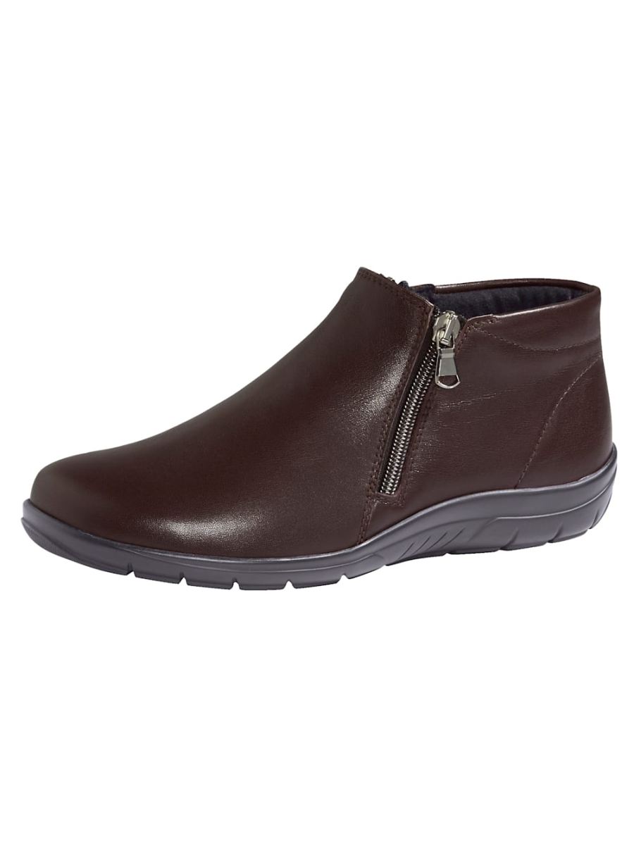 Vamos | Fur Damen Stiefelette in klassischer Optik - Bordeaux