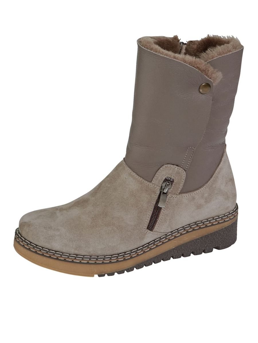 Vamos | Fur Damen Stiefel - Beige