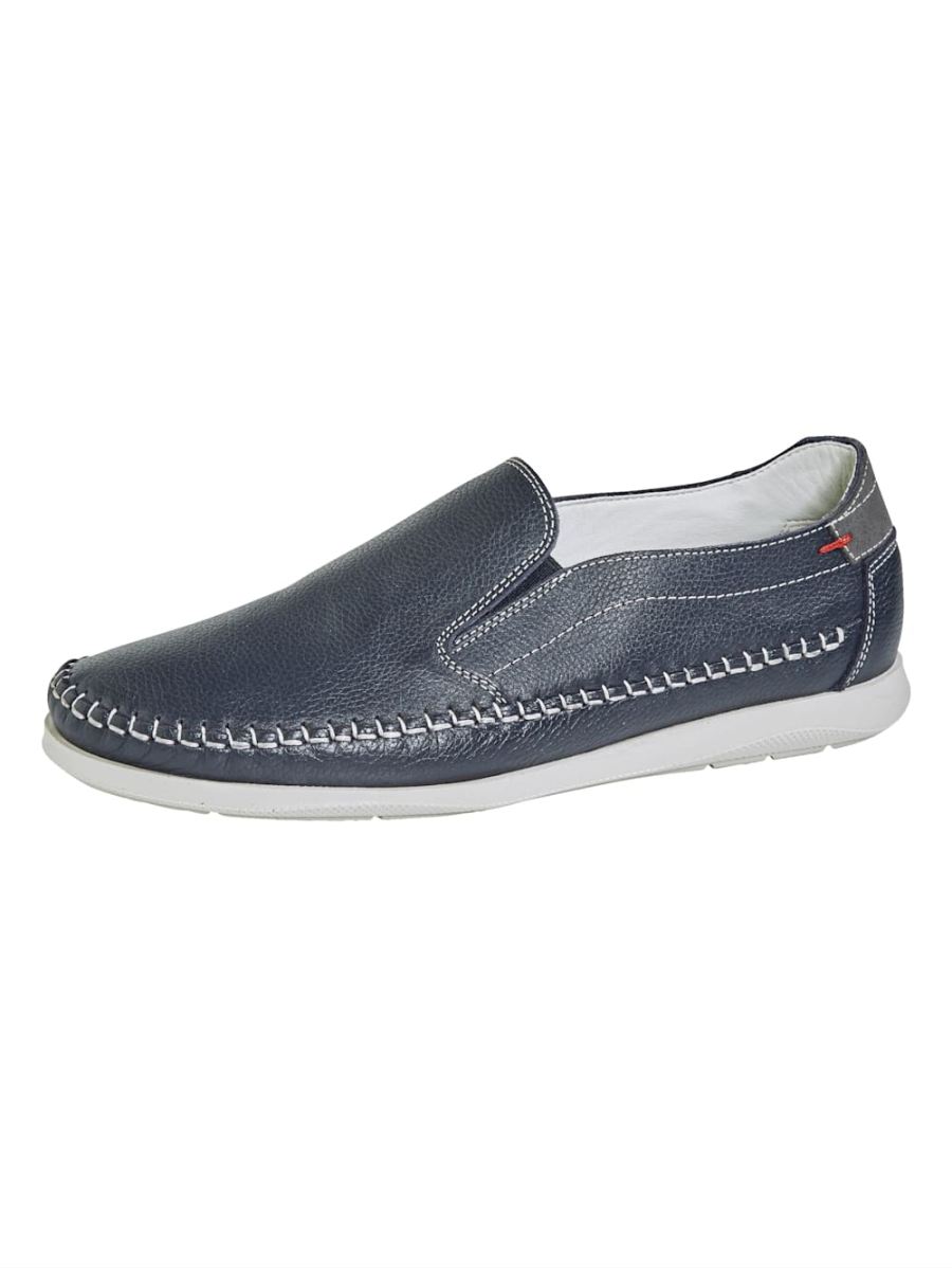 Vamos | Fur Herren Slipper mit Ziernahten - Marineblau