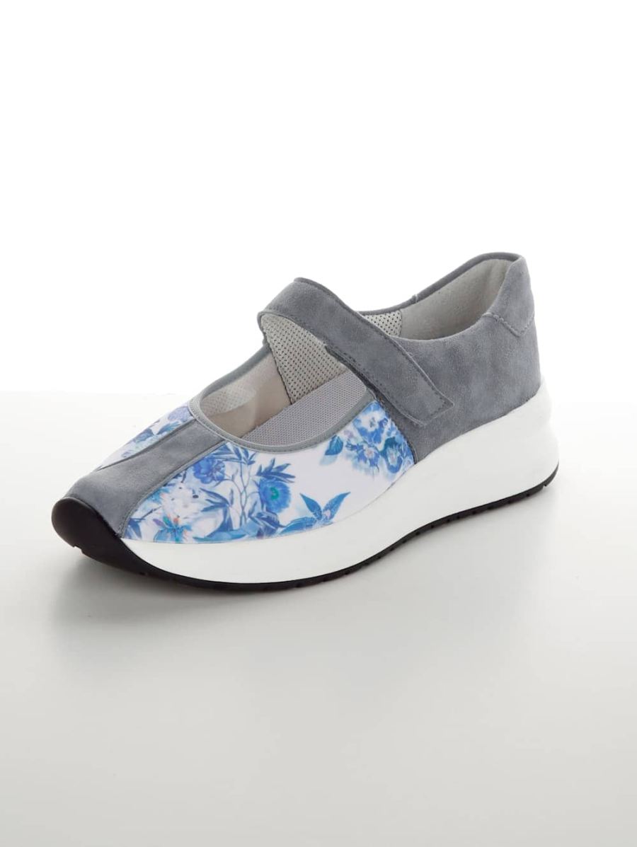 Vamos | Fur Damen Klettslipper mit Shock-Absorber - Blau