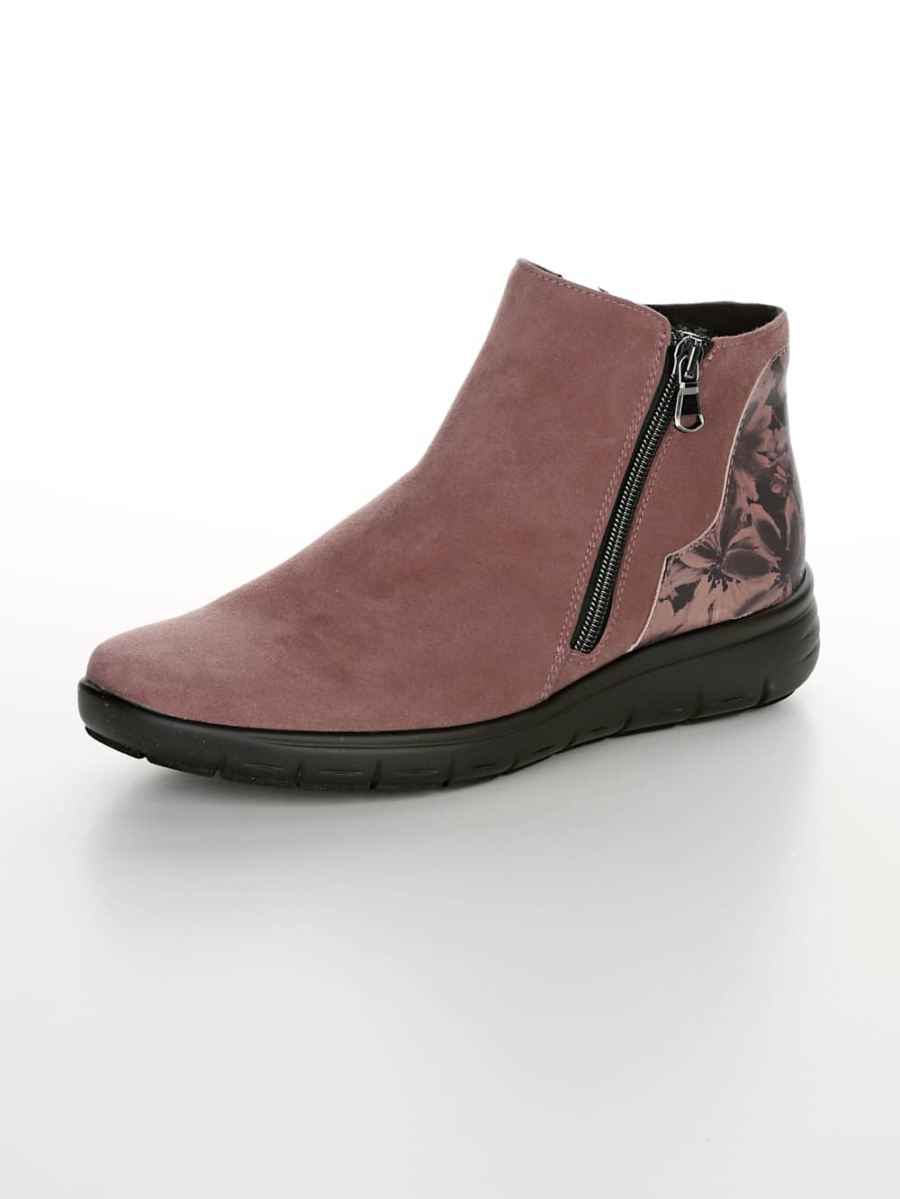 Vamos | Fur Damen Stiefelette mit Luftpolsterlaufsohle - Altrosa