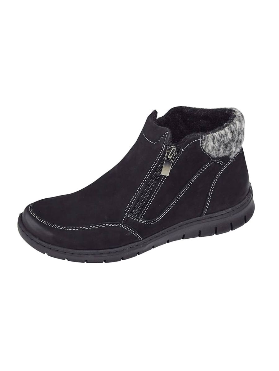 Vamos | Fur Damen Stiefelette - Schwarz