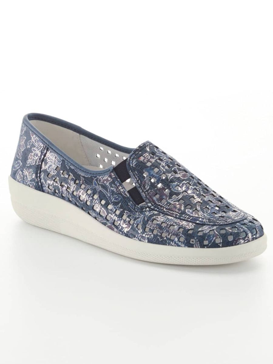 Vamos | Fur Damen Slipper mit sommerlichen Durchbruchen - Multi