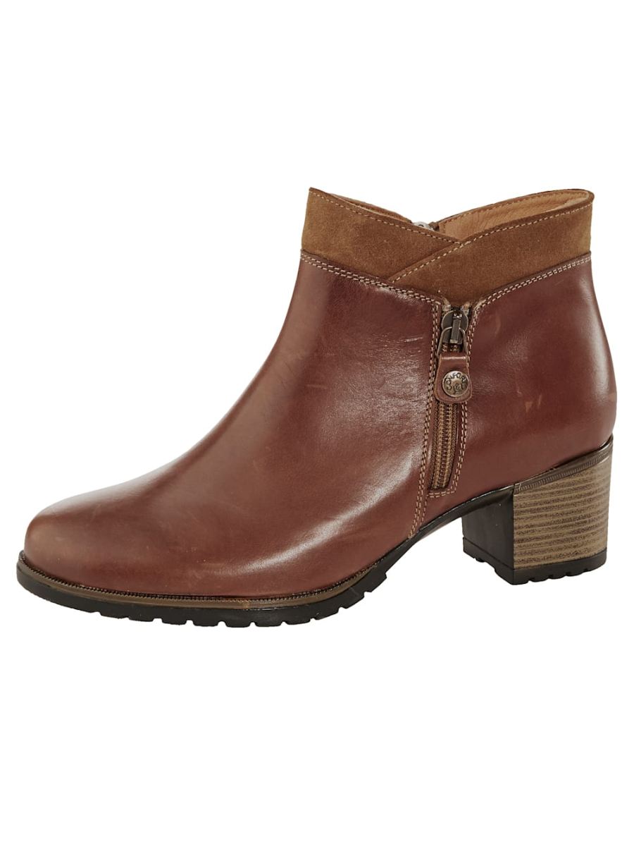 Vamos | Fur Damen Stiefelette - Cognac