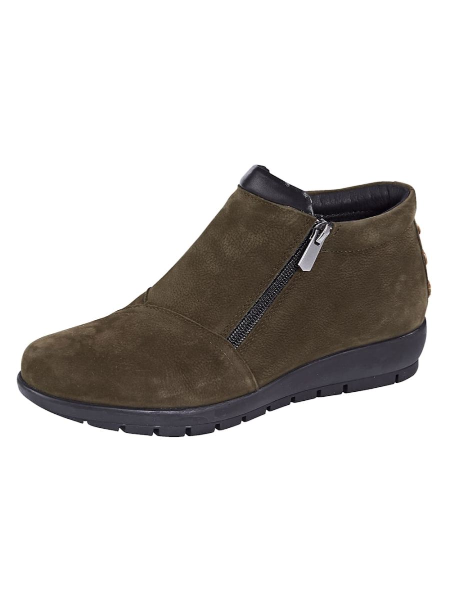 Vamos | Fur Damen Stiefelette - Khaki