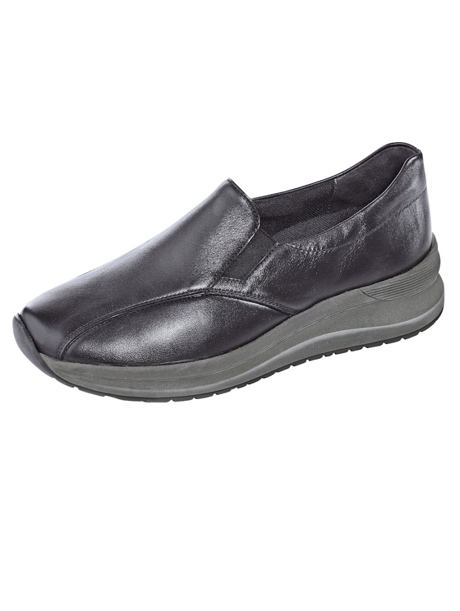 Vamos | Fur Damen Slipper mit Shock-Absorber - Schwarz