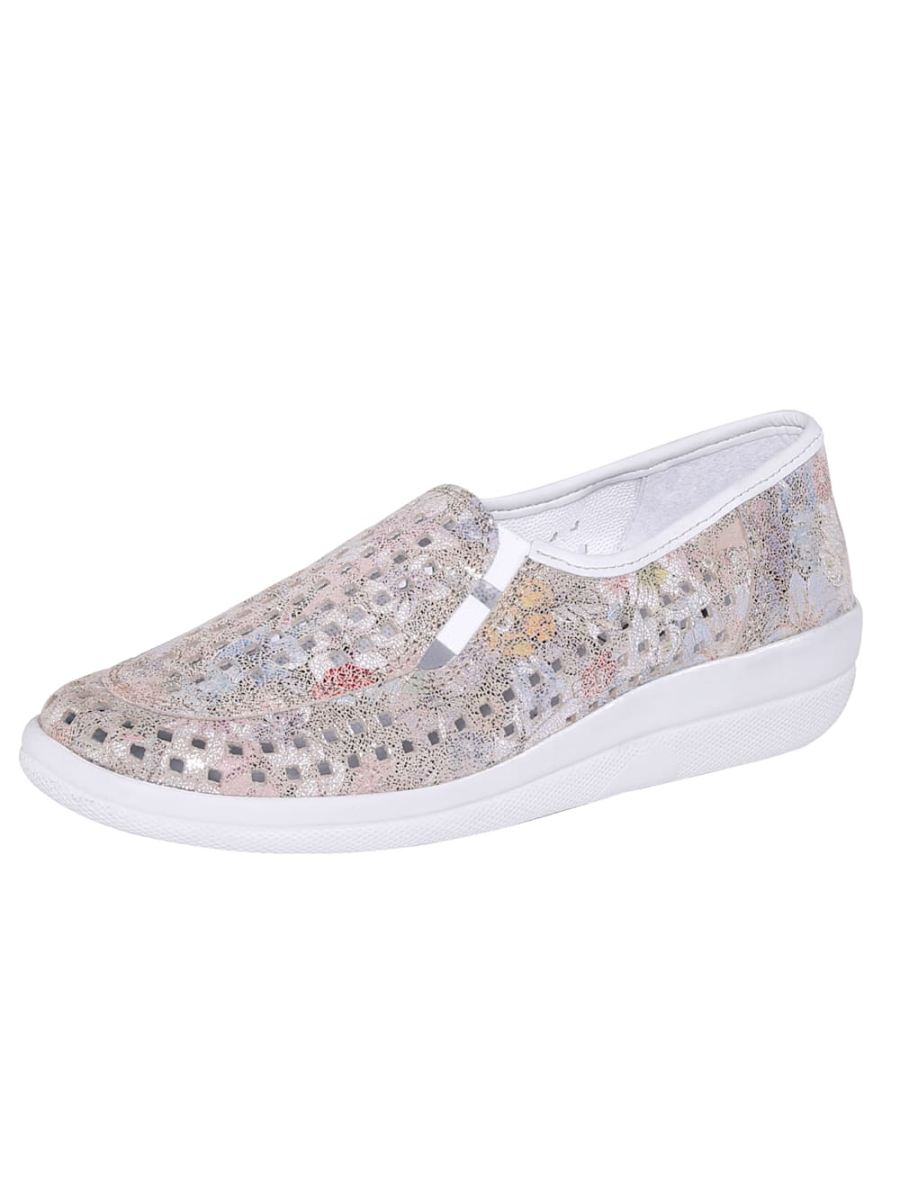 Vamos | Fur Damen Slipper mit sommerlich luftigen Durchbruchen - Multicolor